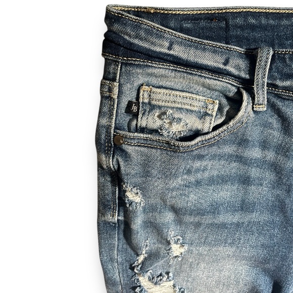 JUDY BLUE Y2K High Waist Release Hem Ankle Straight Leg Denim Jeans Pants 9 29 - Picture 6 of 14